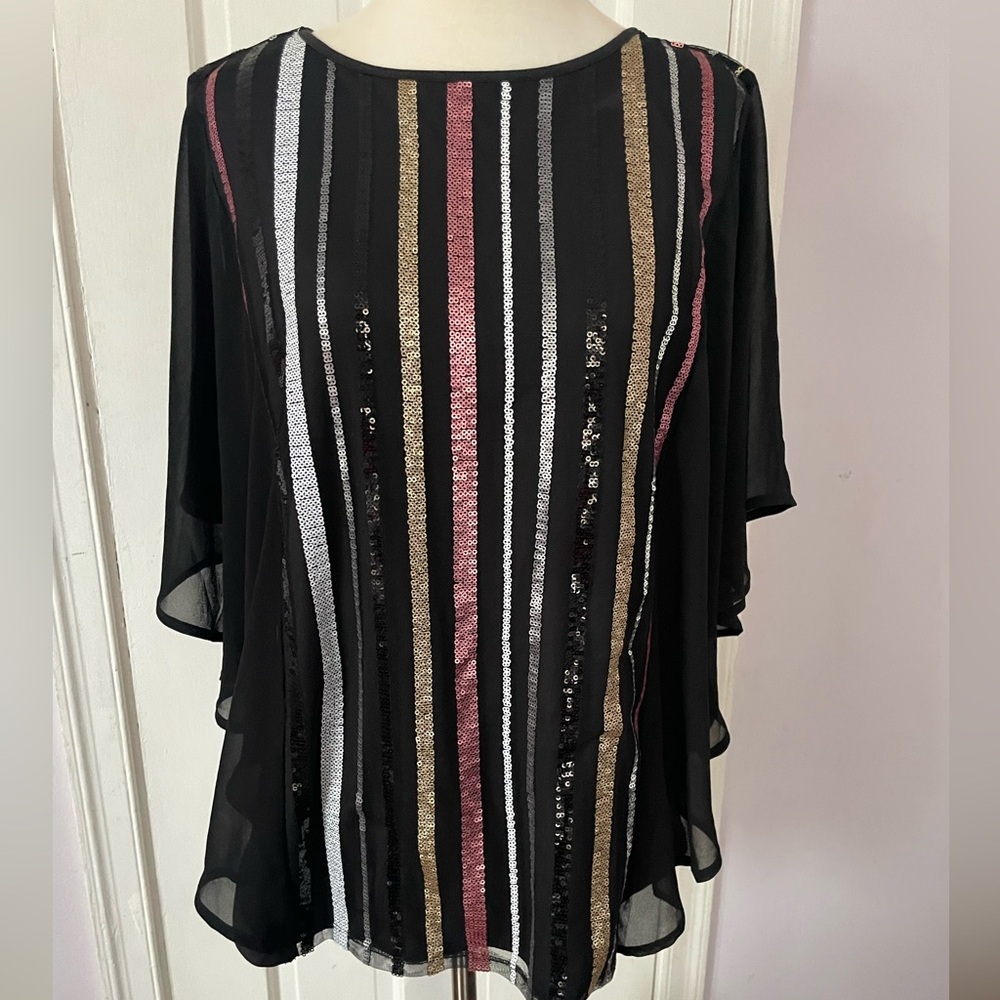 Bob Mackie Wearable Art Sequin Blouse – Size XS